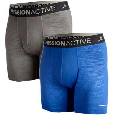 Mission Boxers Performance 2 Unités Charcoal / Royal Blue XL Homme - Publicité Mission Boxers Performance 2 Unités Charcoal / Royal Blue XL Homme - Publicité
