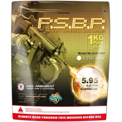 G&g Billes D´airsoft Perfect Bb 0.25g 1kg White One Size - Publicité G&g Billes D´airsoft Perfect Bb 0.25g 1kg White One Size - Publicité