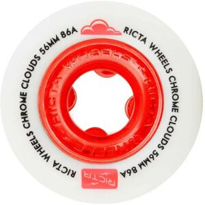 Ricta Roues De Skateboard Chrome Clouds Red 56 mm unisex - Publicité Ricta Roues De Skateboard Chrome Clouds Red 56 mm unisex - Publicité