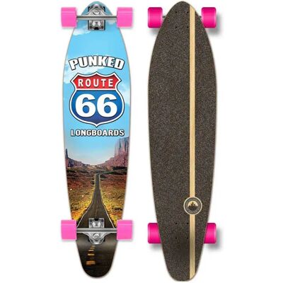 Yocaher Longboard Kicktail Ruoute 66 The Run 40´´ Multicolour 10 Pouces unisex - Publicité Yocaher Longboard Kicktail Ruoute 66 The Run 40´´ Multicolour 10 Pouces unisex - Publicité