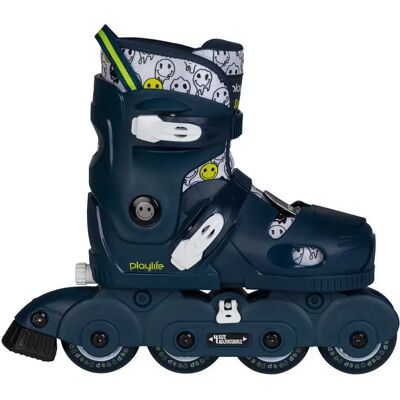 Patins en ligne Playlife Smile pour garçons - Réglables, Bleu, Taille 34-37 - Publicité Patins en ligne Playlife Smile pour garçons - Réglables, Bleu, Taille 34-37 - Publicité