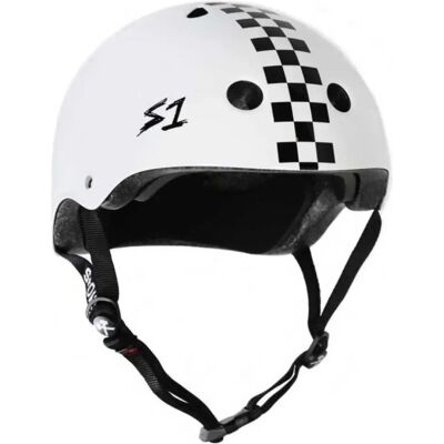 S-one Casque Mega Lifer White With Checkers 58.4 cm Homme,Femme - Publicité S-one Casque Mega Lifer White With Checkers 58.4 cm Homme,Femme - Publicité