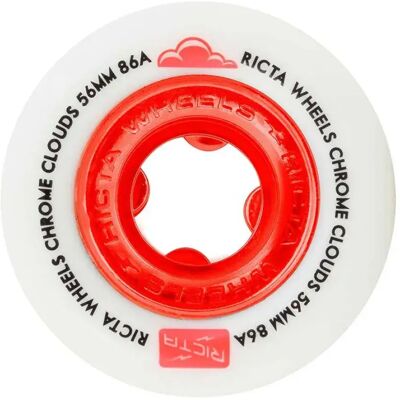 Ricta Roues De Skateboard Chrome Clouds Red 56 mm unisex - Publicité Ricta Roues De Skateboard Chrome Clouds Red 56 mm unisex - Publicité