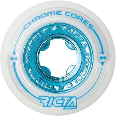 Ricta Roues De Skateboard Chrome Core White 54 mm/99A unisex - Publicité Ricta Roues De Skateboard Chrome Core White 54 mm/99A unisex - Publicité