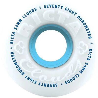 Ricta Roues De Skateboard Clouds White 56 mm unisex - Publicité Ricta Roues De Skateboard Clouds White 56 mm unisex - Publicité