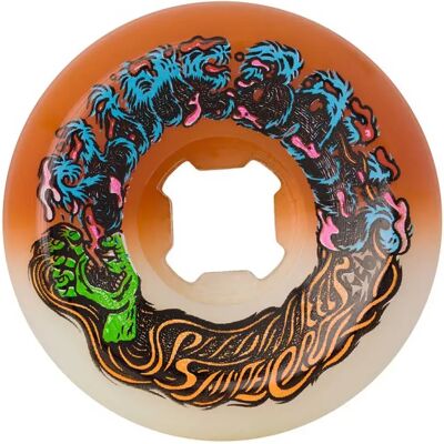 Santa Cruz Roues De Skateboard Hairballs 50-50 White Orange 56 mm/95A unisex - Publicité Santa Cruz Roues De Skateboard Hairballs 50-50 White Orange 56 mm/95A unisex - Publicité