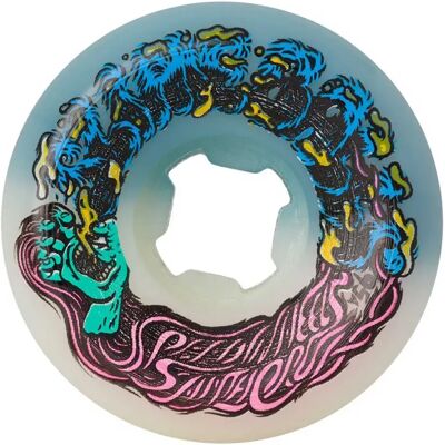 Santa Cruz Roues De Skateboard Hairballs 50-50 White Teal 54 mm/95A unisex - Publicité Santa Cruz Roues De Skateboard Hairballs 50-50 White Teal 54 mm/95A unisex - Publicité