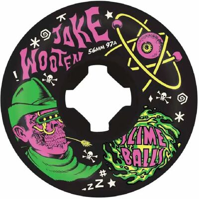 Santa Cruz Roues De Skateboard Jake Wooten Fever Dream Vomit Mini Black 56 mm/99A unisex - Publicité Santa Cruz Roues De Skateboard Jake Wooten Fever Dream Vomit Mini Black 56 mm/99A unisex - Publicité
