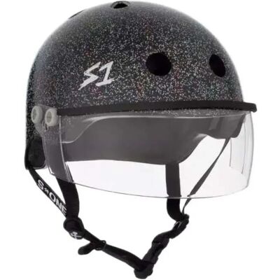 S-one Casque Lifer Visor Black Gloss Glitter 53.3 cm Homme,Femme - Publicité S-one Casque Lifer Visor Black Gloss Glitter 53.3 cm Homme,Femme - Publicité