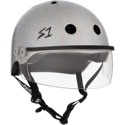 S-one Casque Lifer Visor Silver Glitter 53.3 cm Homme,Femme - Publicité S-one Casque Lifer Visor Silver Glitter 53.3 cm Homme,Femme - Publicité