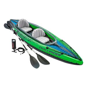 Intex Challenger K2 Inflatable+2 Paddles Kayak Vert,Bleu 351 x 76 x 38 cm Vert,Bleu 351 x 76 x 38 cm unisex - Publicité
