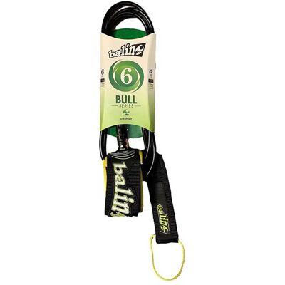 Balin Leash De Surf Bull 7 Mm Black / Yellow 6´ unisex - Publicité Balin Leash De Surf Bull 7 Mm Black / Yellow 6´ unisex - Publicité