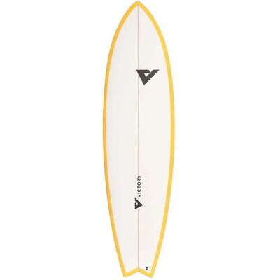 Victory Planche De Surf Long Fish Epoxy 6´6 Matt Yellow 198.12 cm unisex - Publicité Victory Planche De Surf Long Fish Epoxy 6´6 Matt Yellow 198.12 cm unisex - Publicité