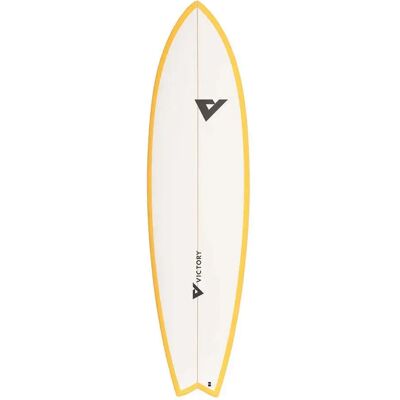 Victory Planche De Surf Long Fish Epoxy 7´2 Matt Yellow 218.44 cm unisex - Publicité Victory Planche De Surf Long Fish Epoxy 7´2 Matt Yellow 218.44 cm unisex - Publicité
