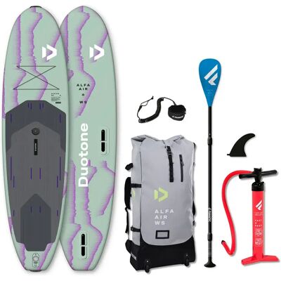Duotone Ensemble De Paddle Surf Gonflable Alfa Ws Air 11´0´´ Pale / Green 279.4 cm unisex - Publicité Duotone Ensemble De Paddle Surf Gonflable Alfa Ws Air 11´0´´ Pale / Green 279.4 cm unisex - Publicité