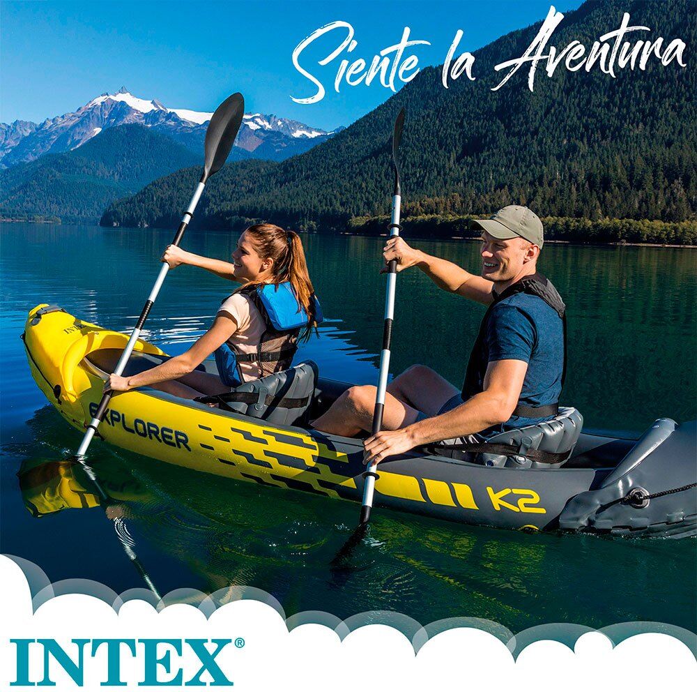 Intex Explorer K2 Kayak Jaune 312 x 91 x 51 cm Jaune 312 x 91 x 51 cm unisex