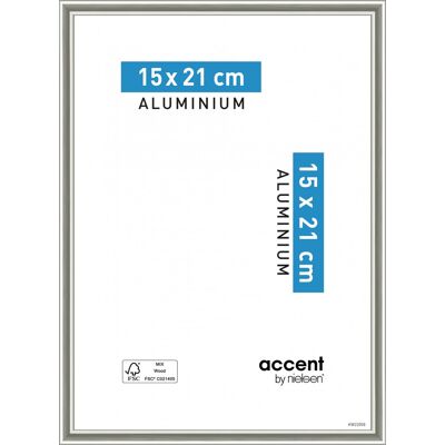 NIELSEN Cadre Accent, l.15 x H.20 cm, aluminium argent - Publicité NIELSEN Cadre Accent, l.15 x H.20 cm, aluminium argent - Publicité