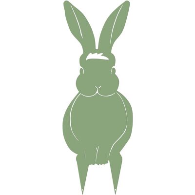 Louis Moulin Figurine à piquer en forme de lapin 17x43,5cm - vert pâle - Publicité Louis Moulin Figurine à piquer en forme de lapin 17x43,5cm - vert pâle - Publicité