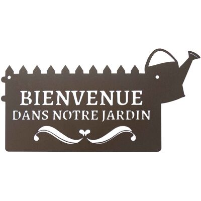 Louis Moulin Pancarte décorative en métal "Bienvenue" - 31x16,5cm - fer vieilli - Publicité Louis Moulin Pancarte décorative en métal "Bienvenue" - 31x16,5cm - fer vieilli - Publicité