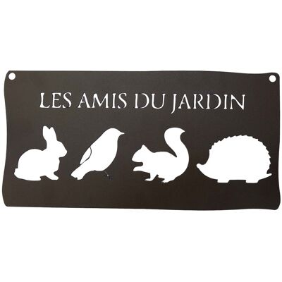 Louis Moulin Pancarte décorative en métal "Les amis du jardin" - 25,5x12,5cm - fer vieilli - Publicité Louis Moulin Pancarte décorative en métal "Les amis du jardin" - 25,5x12,5cm - fer vieilli - Publicité