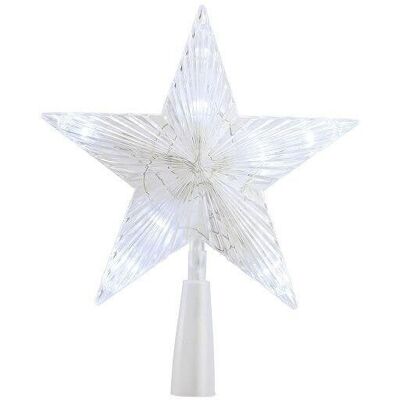 BLACHERE ILLUMINATION Cimier etoile brindille 7led/3led clignotante blanc froid h20xl17,5cm - Publicité BLACHERE ILLUMINATION Cimier etoile brindille 7led/3led clignotante blanc froid h20xl17,5cm - Publicité