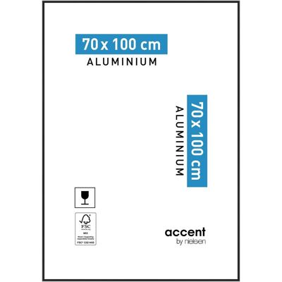 Cadre Accent, H.100 x l.70 cm, aluminium noir, NIELSEN - Publicité Cadre Accent, H.100 x l.70 cm, aluminium noir, NIELSEN - Publicité