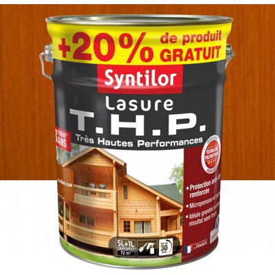 Lasure SYNTILOR Thp +20% 8 ans chêne clair satiné 6 l - Publicité Lasure SYNTILOR Thp +20% 8 ans chêne clair satiné 6 l - Publicité