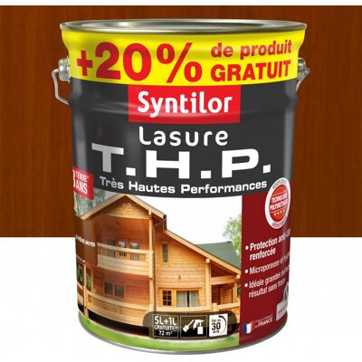 Lasure SYNTILOR Thp +20% 8 ans chêne moyen satiné 6 l - Publicité Lasure SYNTILOR Thp +20% 8 ans chêne moyen satiné 6 l - Publicité