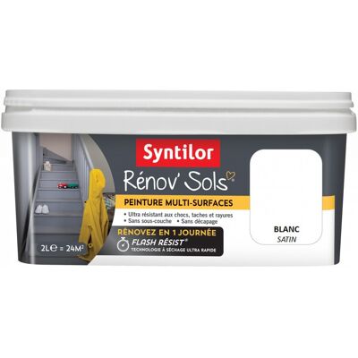 Peinture intérieur Renov sol SYNTILOR, blanc, 2 l - Publicité Peinture intérieur Renov sol SYNTILOR, blanc, 2 l - Publicité