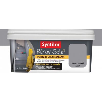 Peinture intérieure SYNTILOR - Renov gris cendre - Résistante aux chocs et antidérapante - Publicité Peinture intérieure SYNTILOR - Renov gris cendre - Résistante aux chocs et antidérapante - Publicité