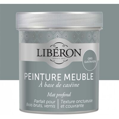 Peinture meuble et boiserie Caséine LIBERON gris gustavien mat 0.5 l - Publicité Peinture meuble et boiserie Caséine LIBERON gris gustavien mat 0.5 l - Publicité