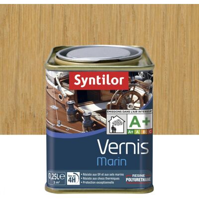 Vernis marin SYNTILOR incolore mat 0,25L - Publicité Vernis marin SYNTILOR incolore mat 0,25L - Publicité