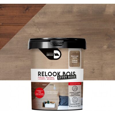 Lasure intérieure poutre et lambris Relook bois MAISON DECO, chene fonce, 0.75 l - Publicité Lasure intérieure poutre et lambris Relook bois MAISON DECO, chene fonce, 0.75 l - Publicité