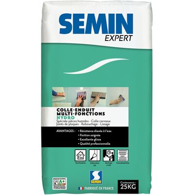 SEMIN Colle Enduit multi-fonctions hydro poudre 25Kg - Publicité SEMIN Colle Enduit multi-fonctions hydro poudre 25Kg - Publicité