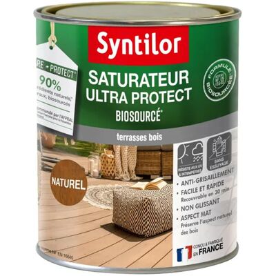 SYNTILOR Saturateur Biosourcé nature protect pour bois, naturel, mat 0.75 l - Publicité SYNTILOR Saturateur Biosourcé nature protect pour bois, naturel, mat 0.75 l - Publicité