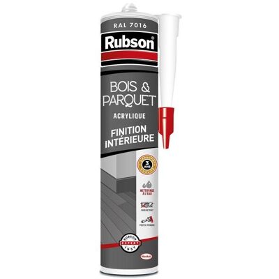 Mastic bois/parquet acrylique RUBSON gris foncé cartouche 280ml - Publicité Mastic bois/parquet acrylique RUBSON gris foncé cartouche 280ml - Publicité