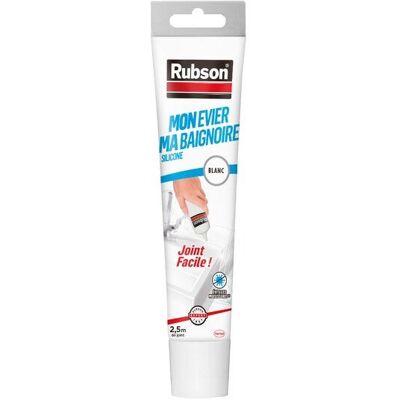 RUBSON - Sigillante siliconico bianco - 50 ml - Tube - Sealant - Publicité RUBSON - Sigillante siliconico bianco - 50 ml - Tube - Sealant - Publicité