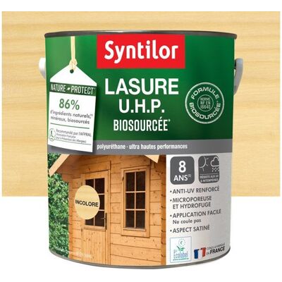 SYNTILOR - Teinture protectrice naturelle UHP - Incolore - Satiné - Wood stain - Publicité SYNTILOR - Teinture protectrice naturelle UHP - Incolore - Satiné - Wood stain - Publicité