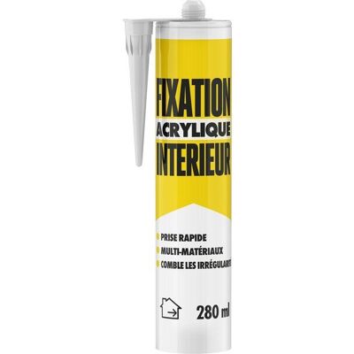 Sans marque Colle fixation interieur acrylique 1er prix blanc cartouche 280ml - Publicité Sans marque Colle fixation interieur acrylique 1er prix blanc cartouche 280ml - Publicité