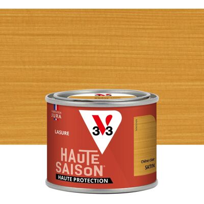 Lasure V33 Haute saison 8 ans chêne clair satiné 0.125 l - Publicité Lasure V33 Haute saison 8 ans chêne clair satiné 0.125 l - Publicité