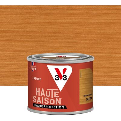 Lasure V33 Haute saison 8 ans chêne doré satiné 0.125 l - Publicité Lasure V33 Haute saison 8 ans chêne doré satiné 0.125 l - Publicité