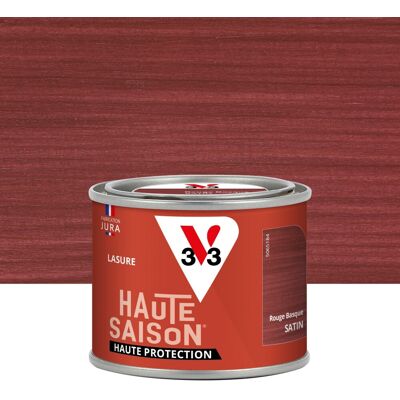 Lasure V33 Haute saison 8 ans rouge basque satiné 0.125 l - Publicité Lasure V33 Haute saison 8 ans rouge basque satiné 0.125 l - Publicité