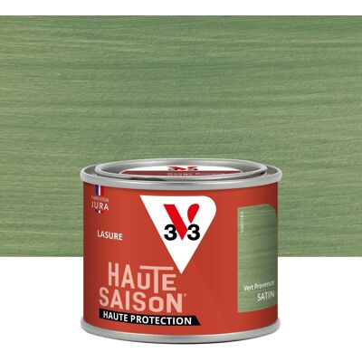 Lasure V33 Haute saison 8 ans vert provence satiné 0.125 l - Publicité Lasure V33 Haute saison 8 ans vert provence satiné 0.125 l - Publicité