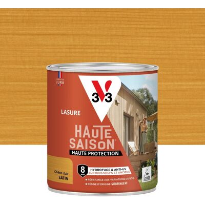 Lasure V33 Haute saison 8 ans chêne clair satiné 0.75 l - Publicité Lasure V33 Haute saison 8 ans chêne clair satiné 0.75 l - Publicité