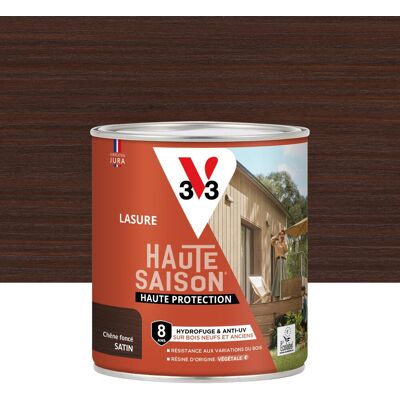 Lasure V33 Haute saison 8 ans chêne clair satiné 0.75 l - Publicité Lasure V33 Haute saison 8 ans chêne clair satiné 0.75 l - Publicité