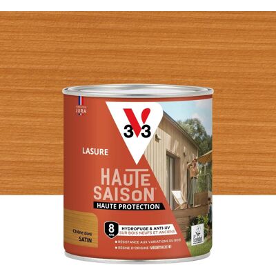 Lasure V33 Haute saison 8 ans chêne doré satiné 0.75 l - Publicité Lasure V33 Haute saison 8 ans chêne doré satiné 0.75 l - Publicité