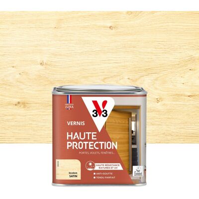 Vernis pour bois extérieur V33 Haute protection incolore satiné 0.5 l - Publicité Vernis pour bois extérieur V33 Haute protection incolore satiné 0.5 l - Publicité