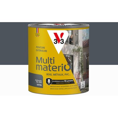 Peinture extérieure bois, fer, plastique V33 anthracite satiné 0.5l - Publicité Peinture extérieure bois, fer, plastique V33 anthracite satiné 0.5l - Publicité