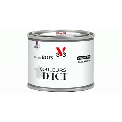 Peinture extérieure bois V33 Couleurs d'ici, blanc ral 9016 velours 0.125l - Publicité Peinture extérieure bois V33 Couleurs d'ici, blanc ral 9016 velours 0.125l - Publicité