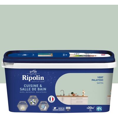 Peinture murs, boiseries, plafonds, radiateurs - RIPOLIN - Cuisine et bain - Publicité Peinture murs, boiseries, plafonds, radiateurs - RIPOLIN - Cuisine et bain - Publicité